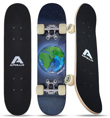 Apollo Skateboard - Around The World - Kinderskateboard 61cm, ABEC 3