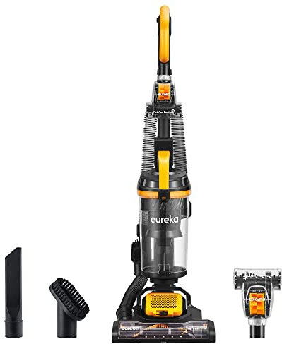 Eureka Lightweight Household Upright Vacuum Cleaner for Carpet And Hard Floor NEU350, Aspirapolvere Verticale Leggero, Giallo, MaxSwivel Pro