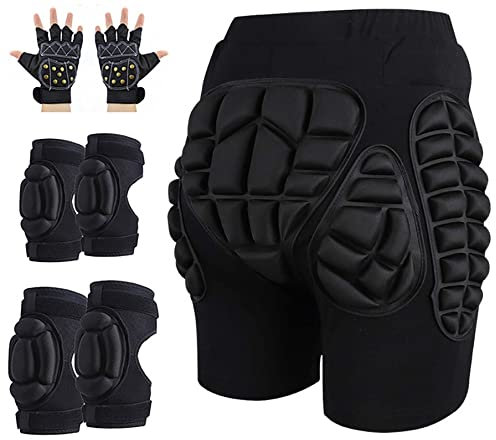 XUEBIN Pantaloni Protettivi per Bambini Pantaloni Protettivi Imbottiti 3D Pantaloncini da Snowboard Traspiranti per Lo Sci Snowboard Ciclismo (Color : C1, Size : S)
