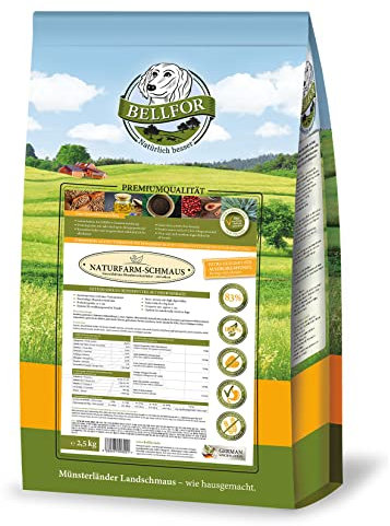 Bellfor Naturfarm-Schmaus Hypoallergenes Getreidefreies Hundetrockenfutter mit Insekten mit hoher Verdaulichkeit ohne tierische Nebenerzeugnisse 2,5 kg