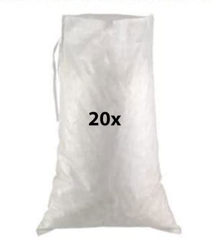 Sacchi di sabbia PP come protezione dalle inondazioni, sacchi di sabbia vuoti con nastro per riempire, utilizzati da THW Feuerwehr Bund (20, 30 x 60)