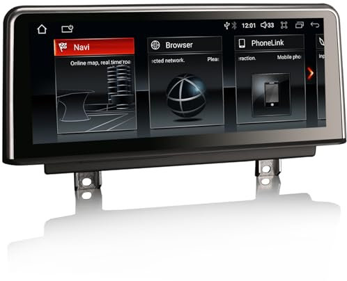 Erisin 10.25 pulgadas Android 14 Qualcomm 8-core 4+64GB Radio estéreo para BMW Serie 3 F30 F31 F34 M3 F80 Serie 4 F32 F33 F36 M4 F82 GPS Navi Carplay WiFi 4G Dab+Bluetooth DVR pantalla táctil