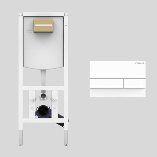 CONEL WC - Vorwandelement mit VIGOUR Betätigungsplatte V1TAY weiß