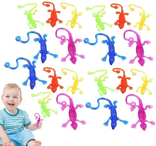 Stretchig ödla, stretchiga strumpbyxor | Sticky ödleset, handhållna, 20 stycken - fönsterlarv, strumpbyxor, klibbig ödla för påskkorgar, cad