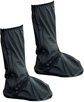ibasenice Cubre Zapato de Lluvia Reutilizable Cierre y Suela Antideslizante, Protector de Calzado PVC para Días Lluviosos, Viaje