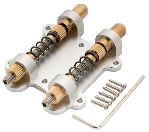 Musiclily Ultra Colorful Series Dubbel Tremolo Stopper Stabilizer för Stratasvaj Elgitarr, Silver