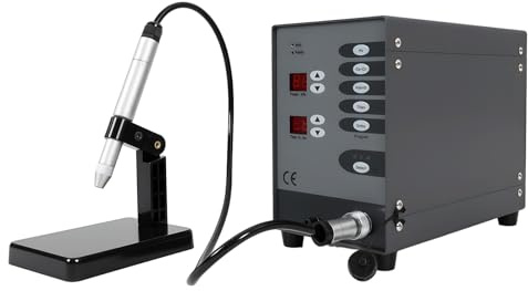 BJTDLLX Automatisk punktsvetsmaskin, 100 W, elektrisk puls, spot svetsmaskin, puls argon-svetsmaskin, set punktsvetsmaskin, med 2 x LCD-display, svetsmaskin för smycken, 50 A-600 A