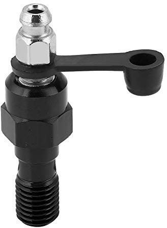 KIMISS Tornillo de purga M10x1.0mm para moto, espiga para bomba de freno, rosca métrica, negro, válvula de purga para latiguillo