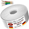 MAS Premium Feuchtraumkabel Stromkabel Von 5m bis 170m Mantelleitung NYM-J 5x1,5 mm² Elektrokabel Ring für feste Verlegung (100 m)