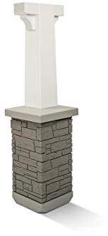 Premium Mailbox Post Set Pedestal Classic White