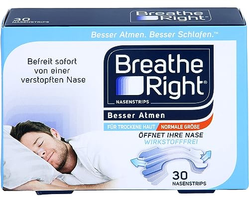 Besser Atmen Breathe Right Nasenpflaster transparent normal, 30 St. Pflaster