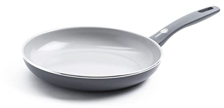 GreenPan Dover Healthy Ceramic Nonstick, 10 Frying Pan Skillet, PFAS-Free, Dishwasher Safe, Comfort Grip Handle, Grey
