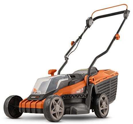 POWER plus Dual Power Akku-Rasenmäher POWDPG75561-20 V, 340 mm Ø Rasenmäher, ohne Batterie und Ladegerät, mit Grasaufnahme und Heckauswurf