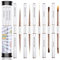 Nail Art Brush Set Professional-5pcs Double-Ended Nail Art Brushes for Long Lines,Thin Liner brush for Nails Detail, Nail Design Brush Ombre Brush 3D Brush Kits for Gel Polish Acrylic Nail Drawing
