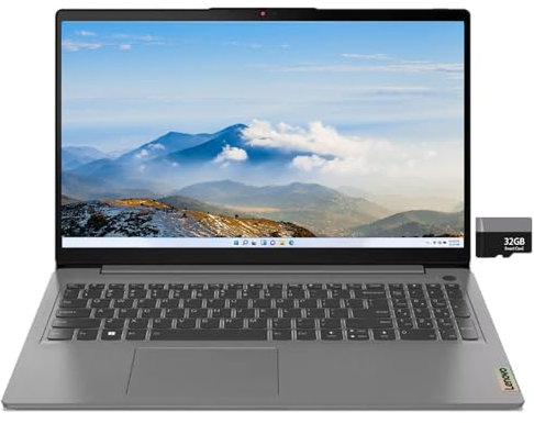 Lenovo ideapad 3i - Portátil con visualización táctil Full HD de 15.6 pulgadas, Intel Core i7-1255U, 16 GB de RAM, 512 GB PCIe NVMe SSD, Windows 11 Home, Gris, Alpacatec Tarjeta de 32 GB