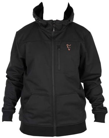 Fox Collection Soft Shell Jacket Black & Orange - Angeljacke, Größe:M