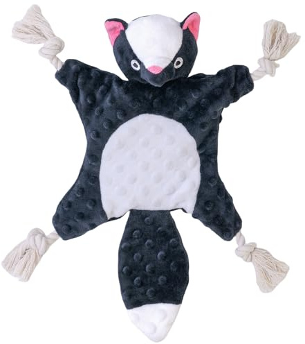 Juguete para perros de ardilla sin relleno para masticadores agresivos, juguete chirriante arrugado para perro con patas de cuerda, juguetes masticables de peluche para dentición, juguete interactivo