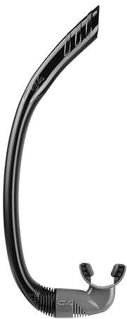 C4 Snorkel Mel TEMI e Sci Rocco Boccaglio Galleggiante Morso in Silicone Anallergico e anatomico Colorazioni Black e Carbon (Black, Meltemi - Standard)