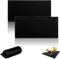 Tappetino Da Bar,2 Pezzi Antiscivolo In Gomma Nero 30x15cm Tappeti per Caffè Tappetini da Barman Tappetino Sottobicchieri Bar Tappetino Macchina Caffe per Cucina,Bar,Hotel,Ristoranti
