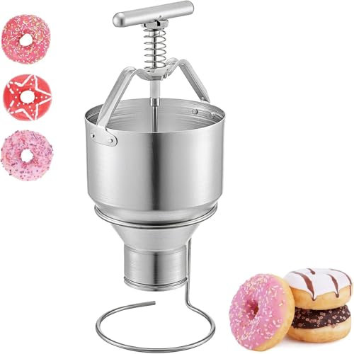 Manual Dough Dispenser for Homemade Donuts, 6-Speed Thickness Adjustment, Easy Disassembly, High Efficiency 300 Donuts/Hour