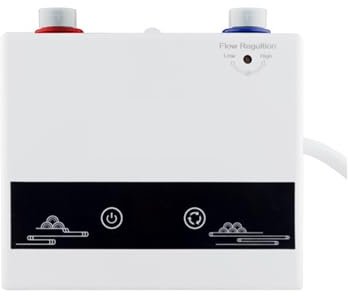 MEIVIYA 4600W Chauffe-Eau Électrique sans Réservoir Eau Chaude for Salle De Bain Thermostati Instantané Maison Douche Chauffage Robinet De Cuisine(with Shower)