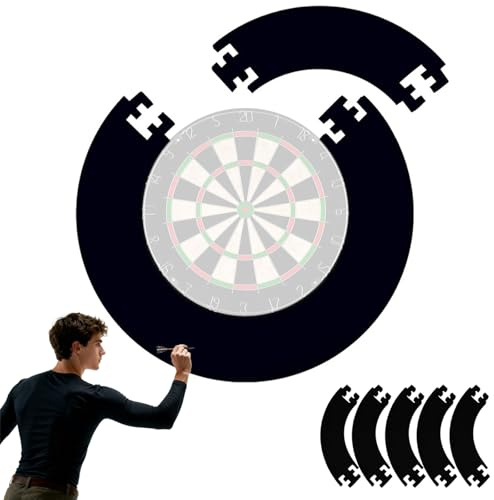 QSHXXROI Dart Catchring Surround, 45cm Dartscheibe Schutzring, Dartscheibe Wand Schutz, Eva Dartscheiben Surround, für die Wandschutz Backboard Protection