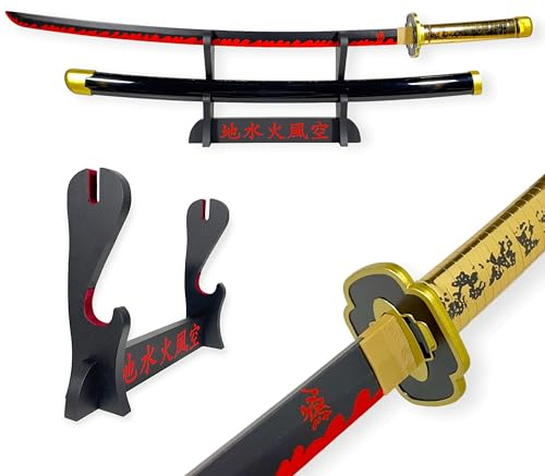 Katana Decorativo Giapponese - Spada di Yoriichi - Supporto Premium Incluso