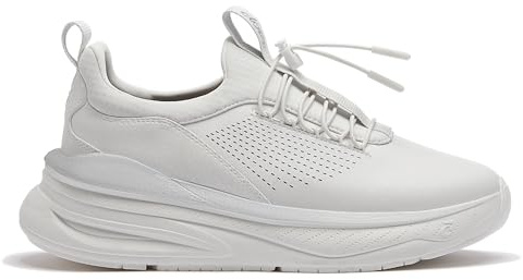 clove Forte Shoes for Doctors & Nurses, Fluid Resistant, Easy to Clean, Slip Resistant, Comfortable for 12+ Hour Standing Shifts, Elastic No-Tie Laces, Sneakers for Men & Women. Brilliant White