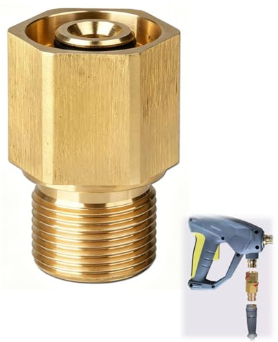 Adaptador para limpiadora de alta presión Kärcher Easy!Lock TR22 IG a M22 x 1,5 AG, adaptador de latón antiguo a nuevo para HDS ProHD
