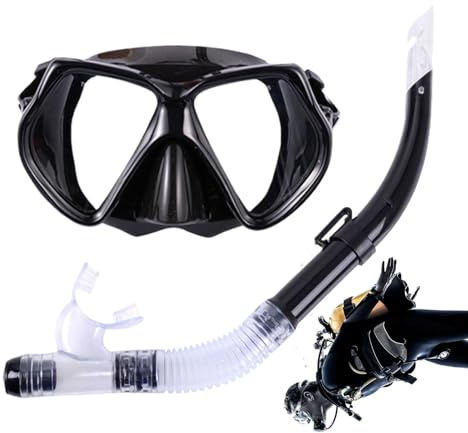 Maschera per immersioni subacquee - Occhialini da nuoto per adulti Maschera da sub, in vetro temperato, Vista panoramica antiappannamento Attrezzatura per lo snorkeling, Copertura per gli occhi