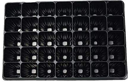 PAMPOLS Bandejas de Germinación con 60 Alveolos para Jardín o Huerto | Semilleros de Plástico Rígido Negro para Plantar Esquejes, Sembrar Semillas o Cultivar Planteles | Pack de 70 Bandejas Apilables