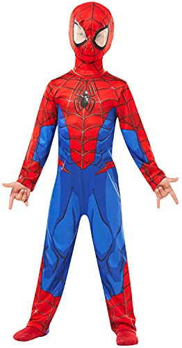 Rubies 640840l Spiderman Marvel Spider-Man Classic Child Costume, Boys, L (7-8 Years/128 cms) Halloween