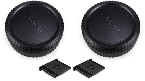 2 Stück X-Mount Gehäusedeckel & Objektivdeckel (hinten) Kit für Fuji Fujifilm X-T5 X-T4 X-T3 X-T2 X-T1 X-S20 X-S10 X-T50 X-T30 X-T20 X-T10 X-T200 X-M5 X-H1 X-H2 X-PRO3 PRO2 X-E4 X-E3 und mehr