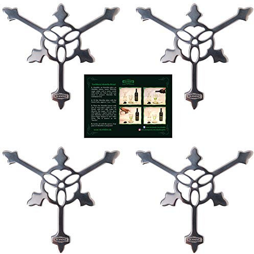 4x Cucchiaio da Assenzio Gothic di ALANDIA | Acciaio Inox | Alte Qualità