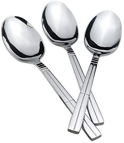 Eudokky Grande Cucchiaio da Servizio in Acciaio Inox, Cucchiaio per Insalata, Set di 6 Buffet Cucchiaio Portata da Servire