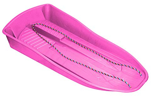 simpahome Deluxe Pink Sledge Sled Toboggan Sleigh Adult Children Snow Sledge