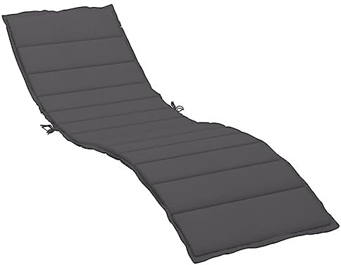 vidaXL Sonnenliege Auflage, Liegenauflage Outdoor, Polster Auflage für Gartenliege Liegestuhl, Polsterauflage, Anthrazit 200x50x3cm Oxford-Gewebe