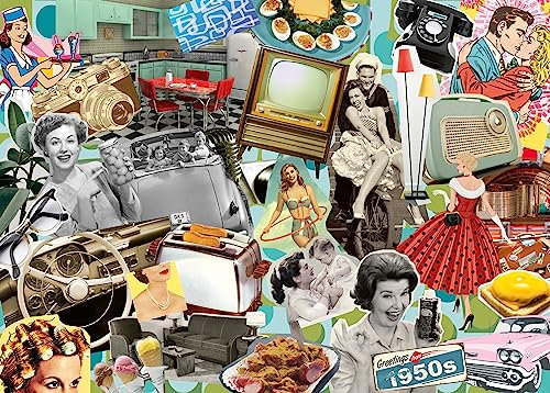 Ravensburger Puzzle 17387 Die 50er Jahre - 1000 Teile Puzzle für Erwachsene und Kinder ab 14 Jahren