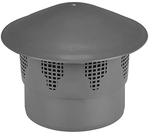 Chapeau de ventilation toiture mâle Ø 160mm Évent de toiture d'égout sanitaire Gris