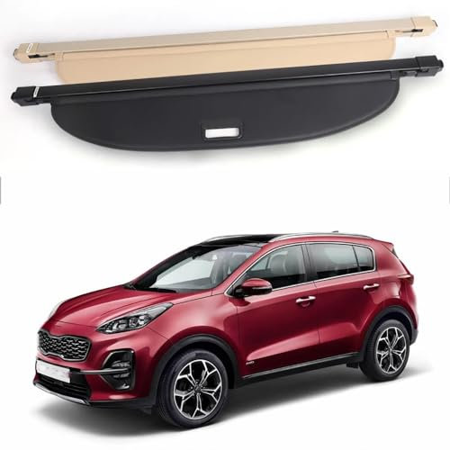 BAGLEV Auto Baule Posteriore Pacco Ripiano,Copertura del vano di carico dell'auto,per KIA Sportage 2016-2020 Mensola Cappelliera Retrattile Accessori Interni,B