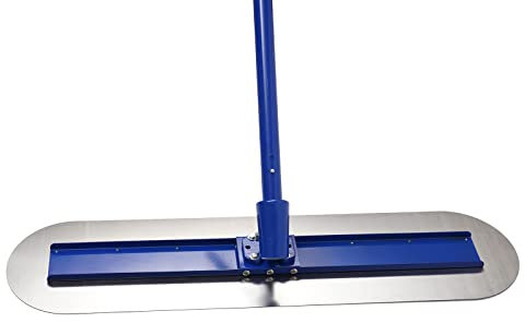 Concrete Float 120x20cm,Betonglätter Betonpatsche Betonverteiler Betonschieber Zementkelle Profi Bodenleger Glättkelle Traufel Kelle Edelstahl Glätter Estrichkelle + 3 Abnehmbar Griff 120 * 20cm