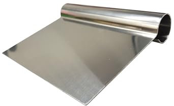 ZENZERO® - TAGLIA PASTA - Raschietto/Tagliaimpasto multiuso - in ACCIAIO INOX - misure 13,5x10,5cm - Pezzi 1