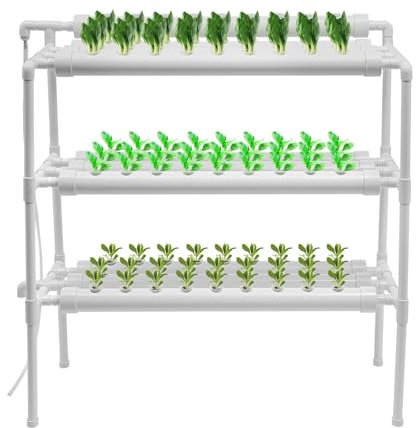 3 Etagen Hydroponisches Anzuchtsystem 90 Plant Hydrokultur System 102 * 40 * 100 cm Aeroponic Tower Geeignet für den Innen- und Außenanbau von Blattgemüse wie Raps Rote Bete und Chili