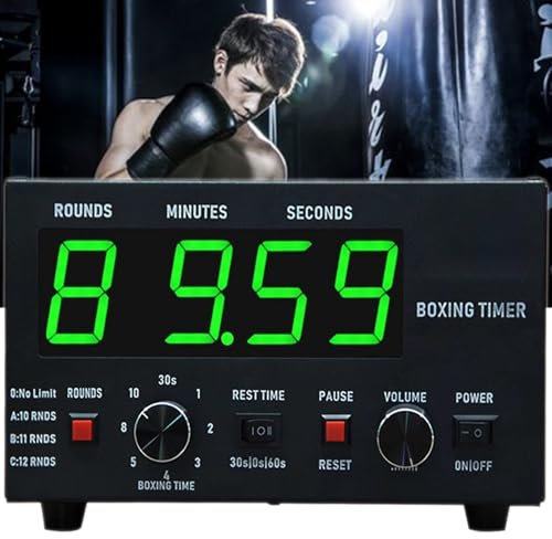 ExoticaBlend Temporizador de Intervalos de Boxeo, Temporizador de Gimnasio Profesional, Temporizador de Marcador, Modo de Cuenta Regresiva, Temporizador de Intervalos de Boxeo Clásico,Green