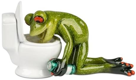 formano Frog Houses Funny Frog in Front of Toilet