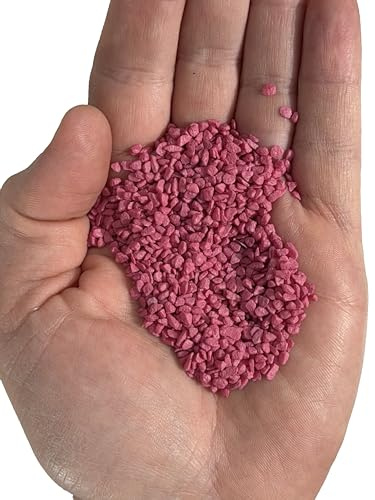Generico Ghiaia Decorativa per Marimo, Quarzo Ceramizzato Colorato per Vasi, Acquari e Terrari - Inerte, Non Tossico, (Arlecchino, Bianco, Blu, Nero, Rosa, Verde, Viola, Rosso, Giallo) (Rosa, 1 kg)