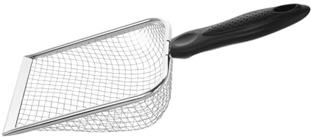 Toyvian Raschia Sabbia Acciaio Inossidabile Per Spiaggia e Terrario Setaccio Multiuso Per Pulizia Lettiera e Giardinaggio Design Portatile e Compatto Attrezzo Versatile Per Animali