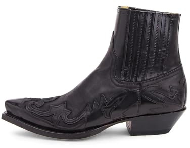 LYXYGMV Western cowboy stövlar för män kvinnor storlek 35-48 broderi design spetsiga skor herr ankelstövlar lämpliga för män