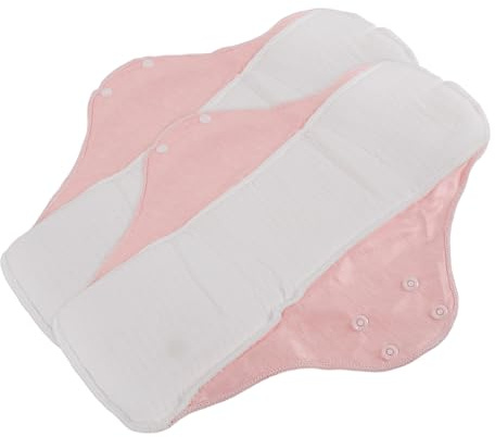 Tofficu Compresas Femeninas Reutilizables Xl (25x33 Cm) Color Coral, Toallas Sanitarias Lavables de Algodón para Incontinencia y Menstruación, Protección Antifugas para Posparto,