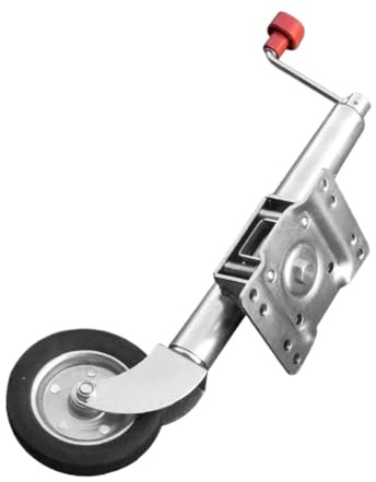 GbwePBqxm Solid Rubber Jockey Wheel Swing Up 1000 Lbs Capacity 6 Inch Compatible With Caravan RV Boat Trailer Jack Parts Accessories